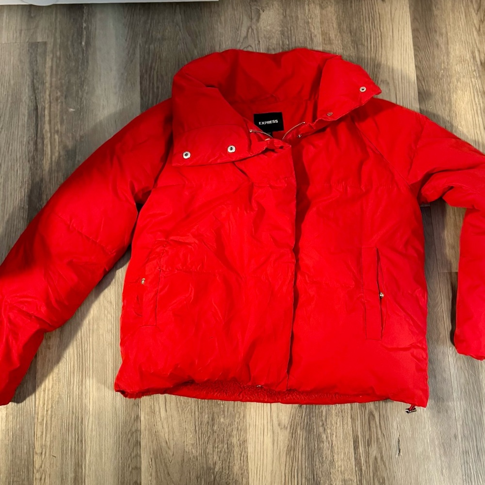 Express Red Puffer Jacket